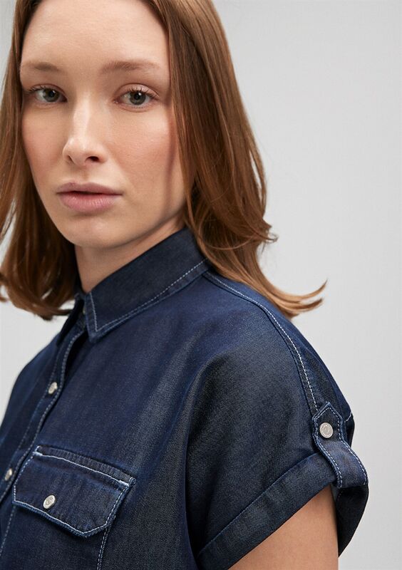 BARBARA Kadın Elbise - M130548 Rinse Denim
