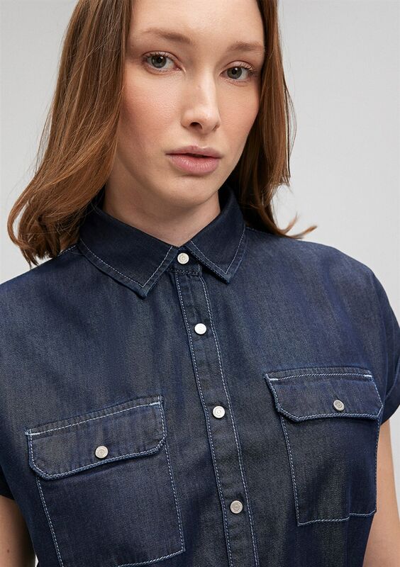 BARBARA Kadın Elbise - M130548 Rinse Denim