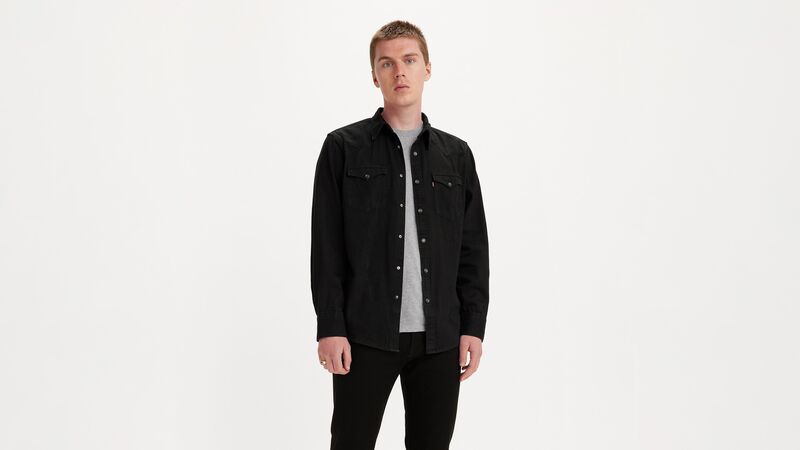 Levi's - BARSTOW WESTERN STANDARD MARBLE BLACK D Erkek Bej UK Gömlek - 85744