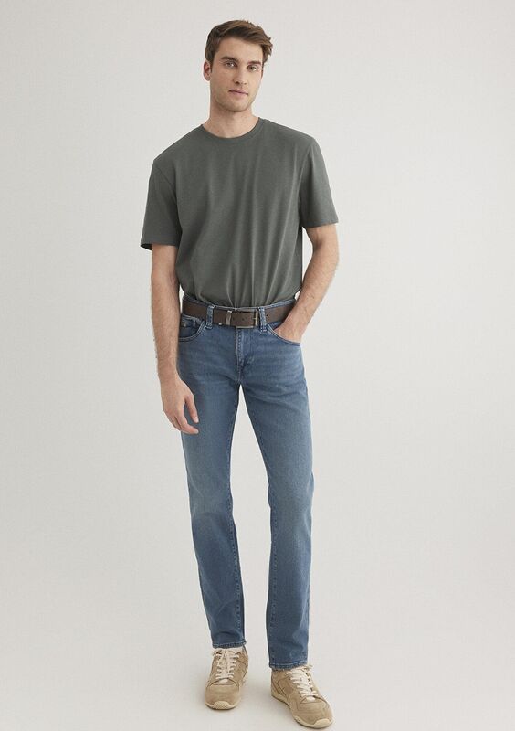 BASIC BİSİKLET YAKA TİŞÖRT Erkek Basic T-Shirt - M0610252 Yosun Yeşili