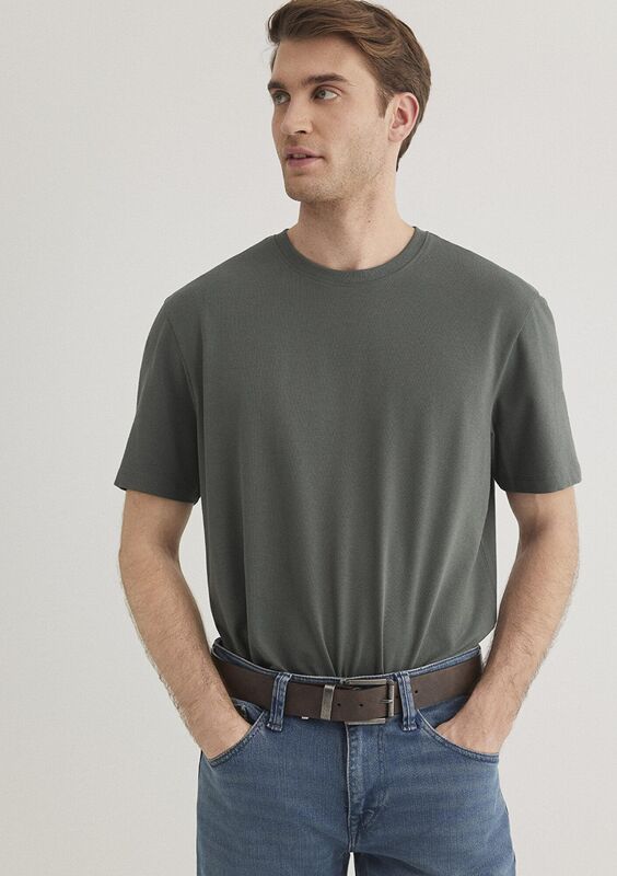 BASIC BİSİKLET YAKA TİŞÖRT Erkek Basic T-Shirt - M0610252 Yosun Yeşili