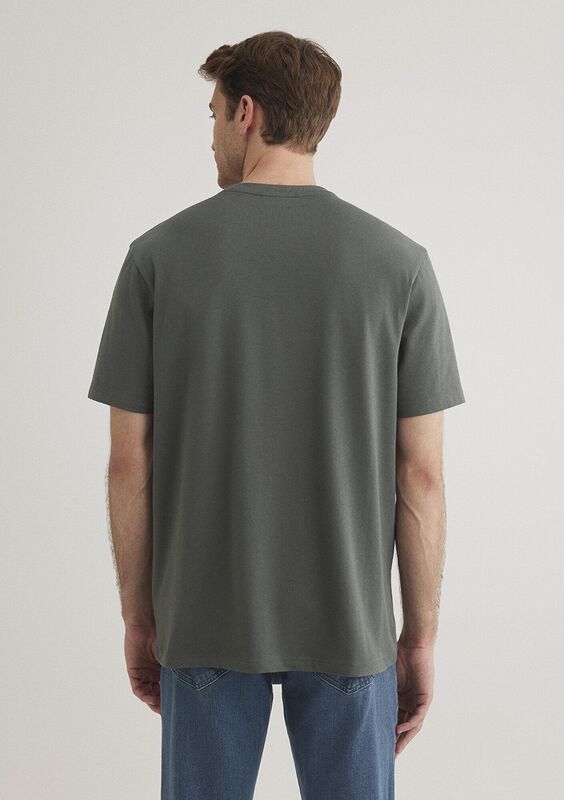 BASIC BİSİKLET YAKA TİŞÖRT Erkek Basic T-Shirt - M0610252 Yosun Yeşili