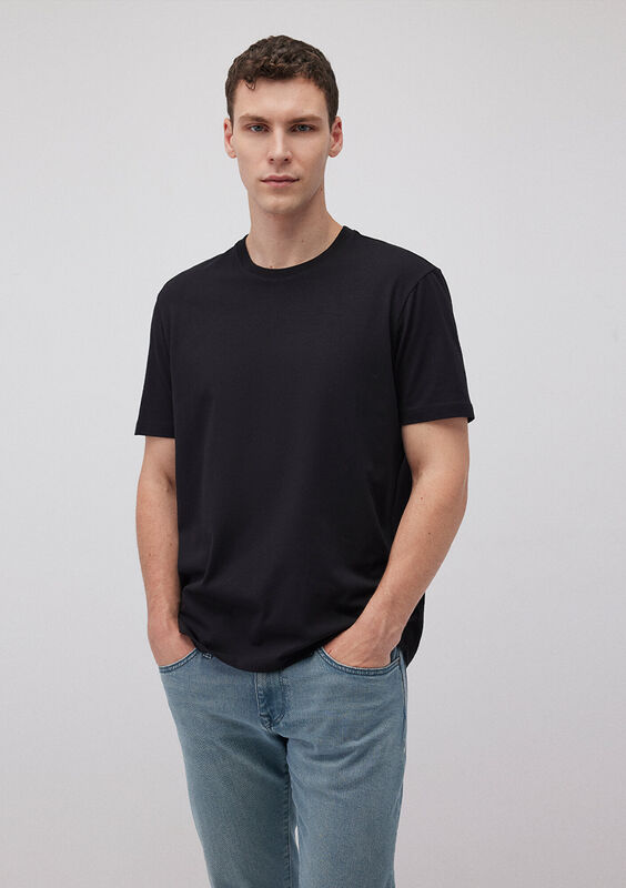 BASIC BİSİKLET YAKA TİŞÖRT Erkek Siyah Basic T-Shirt - M0610252