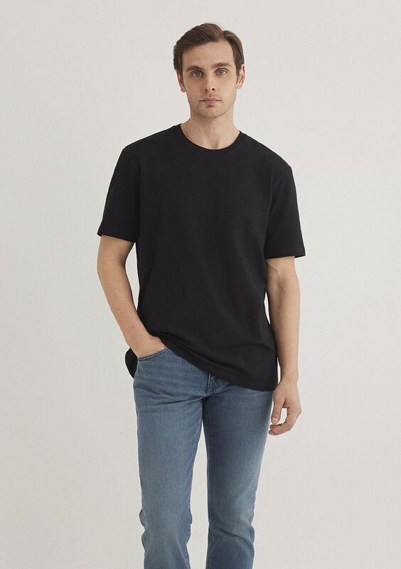 BASIC BİSİKLET YAKA TİŞÖRT Erkek Siyah Basic T-Shirt - M0610252