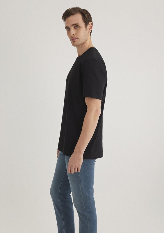 BASIC BİSİKLET YAKA TİŞÖRT Erkek Siyah Basic T-Shirt - M0610252