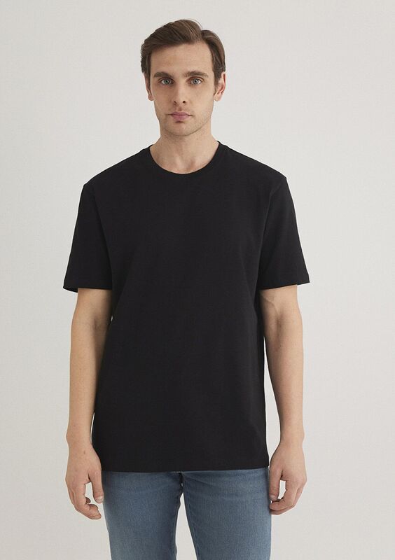 BASIC BİSİKLET YAKA TİŞÖRT Erkek Siyah Basic T-Shirt - M0610252