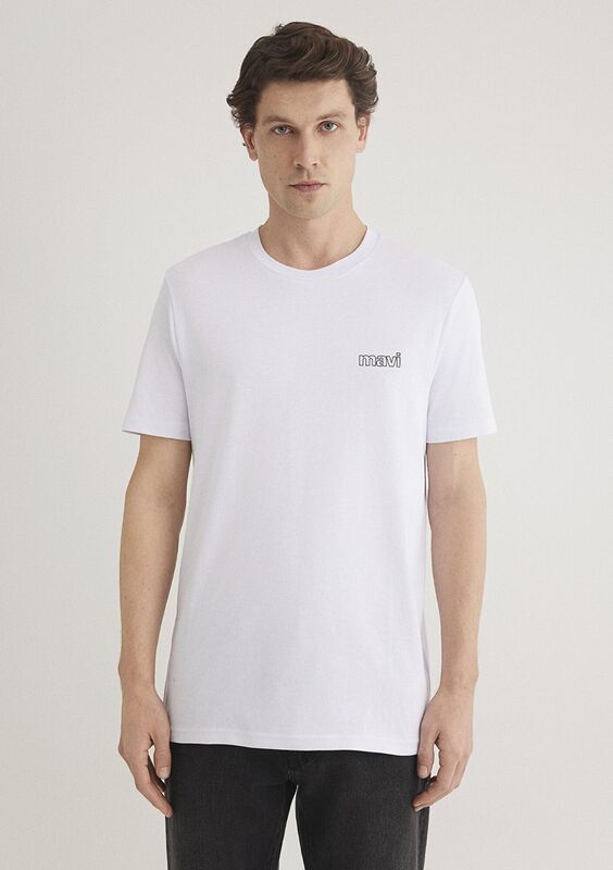 BASIC TİŞÖRT Erkek Beyaz Basic T-Shirt - M0610360