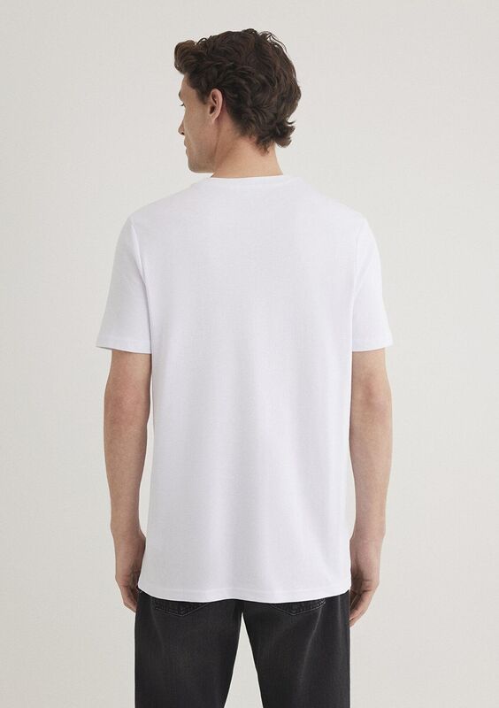 BASIC TİŞÖRT Erkek Beyaz Basic T-Shirt - M0610360