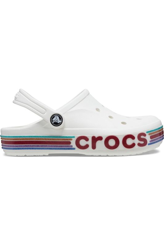 Crocs - Bayaband Rainbow Glitter Clg K Unisex Çocuk Beyaz Terlik - 209730
