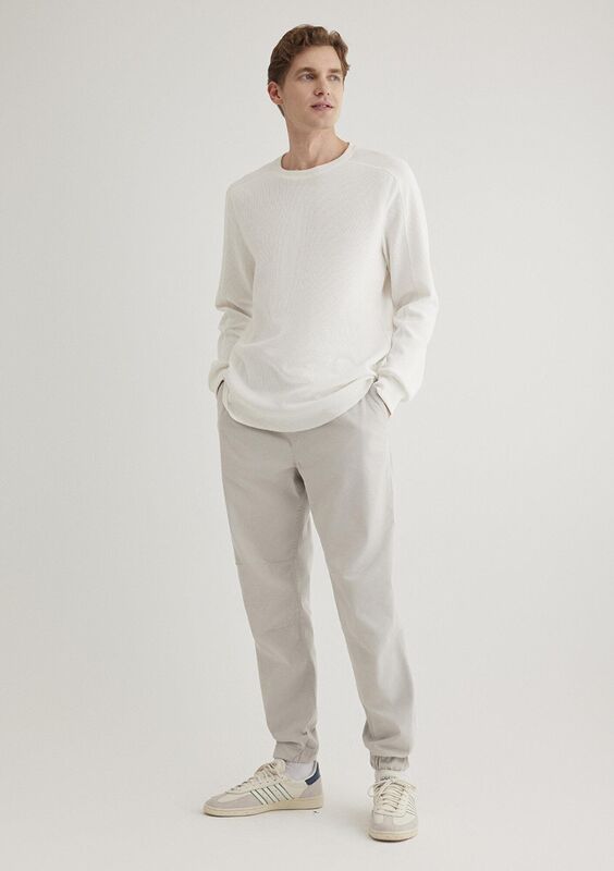 BELİ LASTİKLİ PANTOLON Erkek Gri Pantolon - M000169