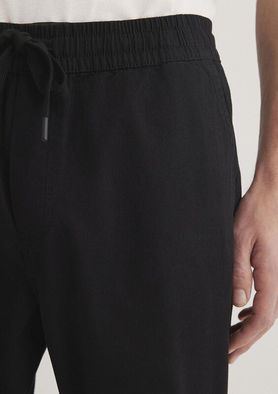 BELİ LASTİKLİ PANTOLON Erkek Koyu Gri Pantolon - M000169