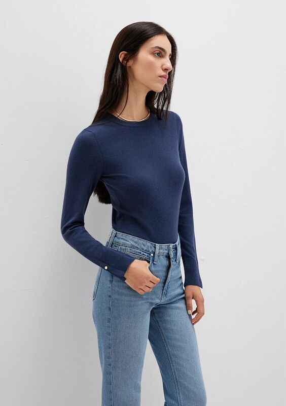 BISIKLET YAKA BASIC KAZAK Kadın Koyu Mavi Kazak - M1710510