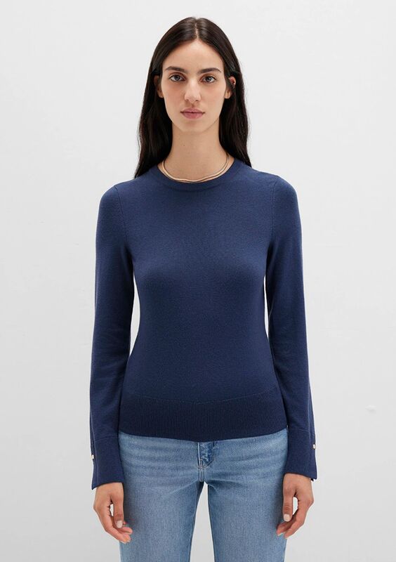 BISIKLET YAKA BASIC KAZAK Kadın Koyu Mavi Kazak - M1710510