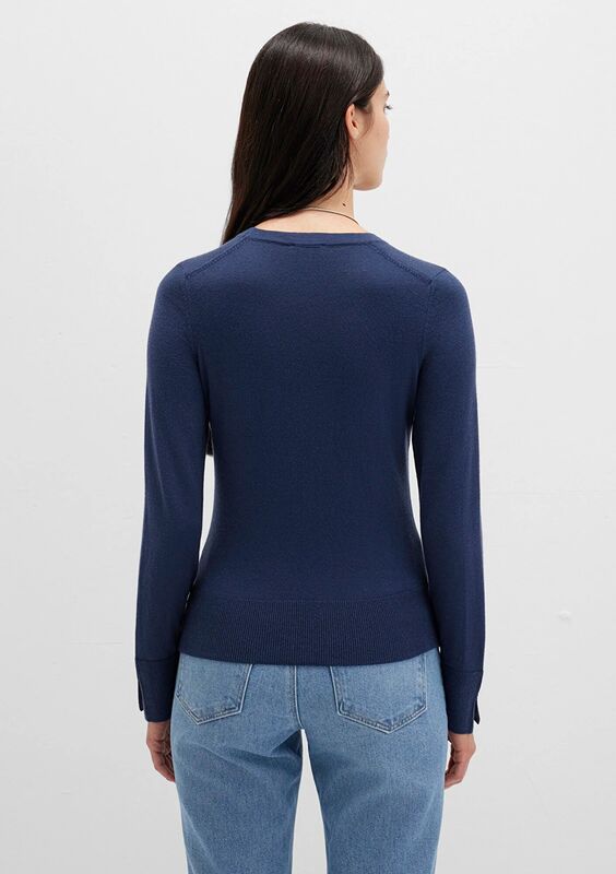 BISIKLET YAKA BASIC KAZAK Kadın Koyu Mavi Kazak - M1710510