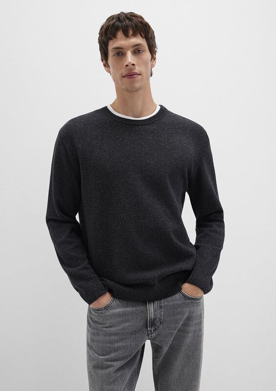 Mavi - BİSİKLET YAKA KAZAK Erkek Siyah Kazak - M0710370