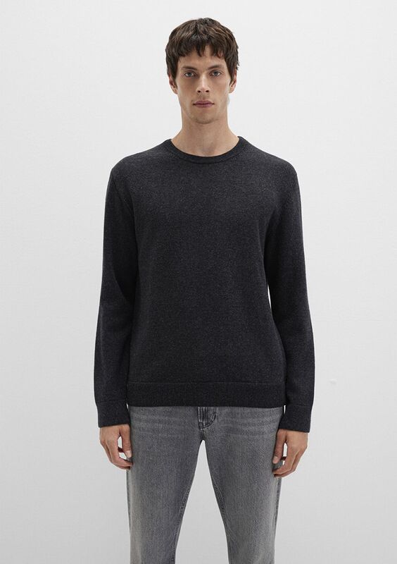 BİSİKLET YAKA KAZAK Erkek Siyah Kazak - M0710370