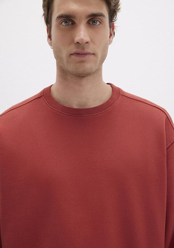 BİSİKLET YAKA SWEATSHIRT Erkek Kırmızı Sweatshirt - M0S10482