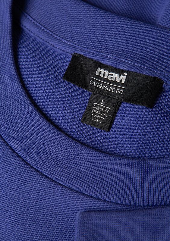 BİSİKLET YAKA SWEATSHIRT Erkek Koyu Mavi Sweatshirt - M0S10415