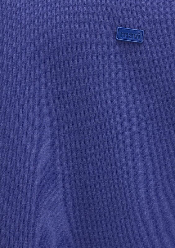 BİSİKLET YAKA SWEATSHIRT Erkek Koyu Mavi Sweatshirt - M0S10415