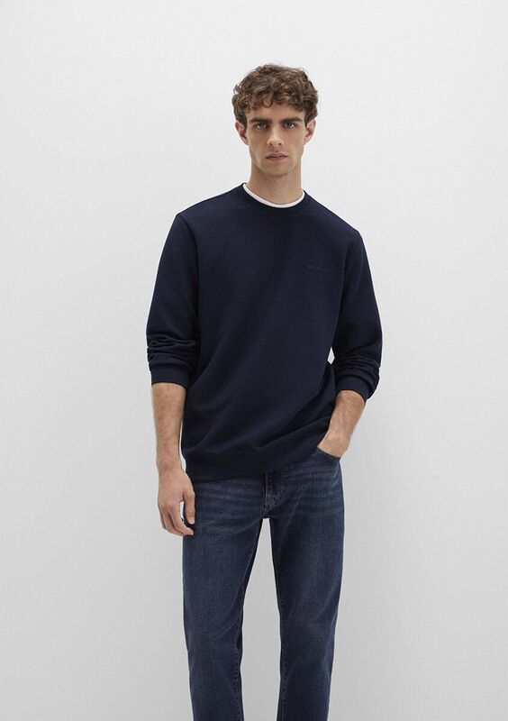 BİSİKLET YAKA SWEATSHIRT Erkek Mavi Sweatshirt - M0S10480