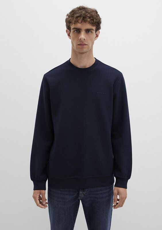 BİSİKLET YAKA SWEATSHIRT Erkek Mavi Sweatshirt - M0S10480