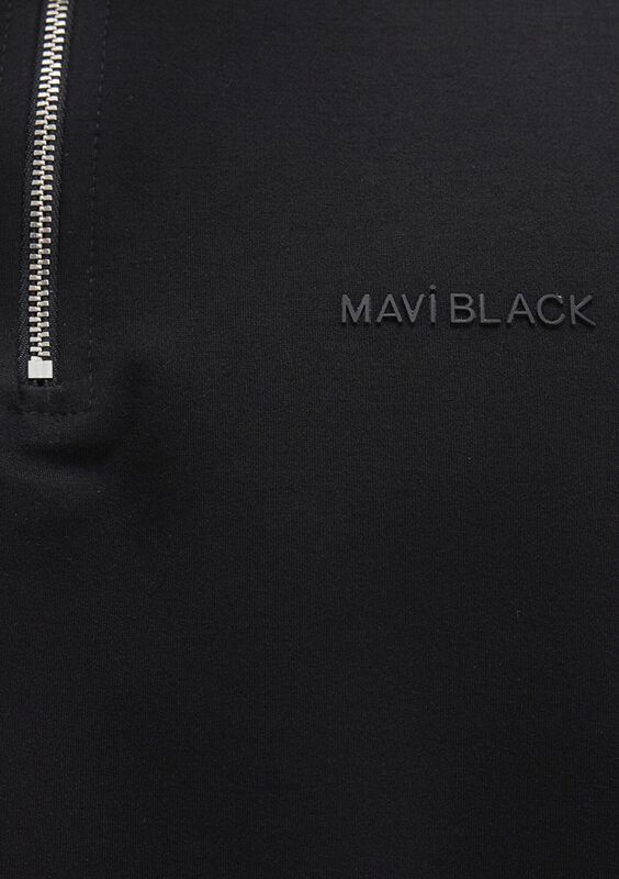 BİSİKLET YAKA SWEATSHIRT Erkek Siyah Sweatshirt - M0S10387