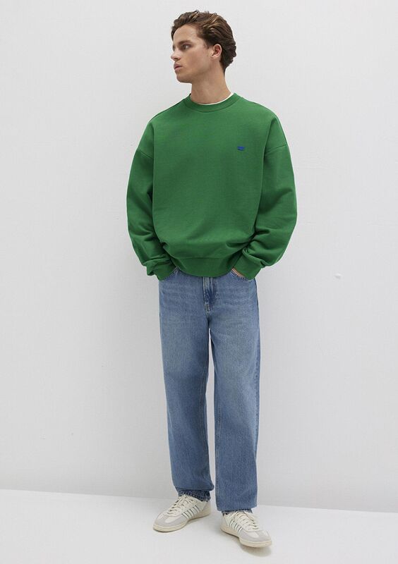 BİSİKLET YAKA SWEATSHIRT Erkek Yeşil Sweatshirt - M0S10415