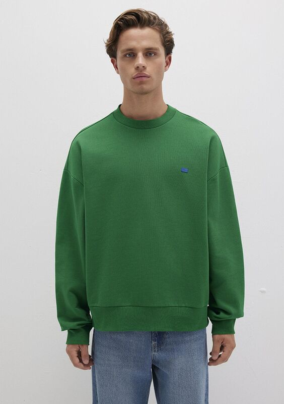 BİSİKLET YAKA SWEATSHIRT Erkek Yeşil Sweatshirt - M0S10415