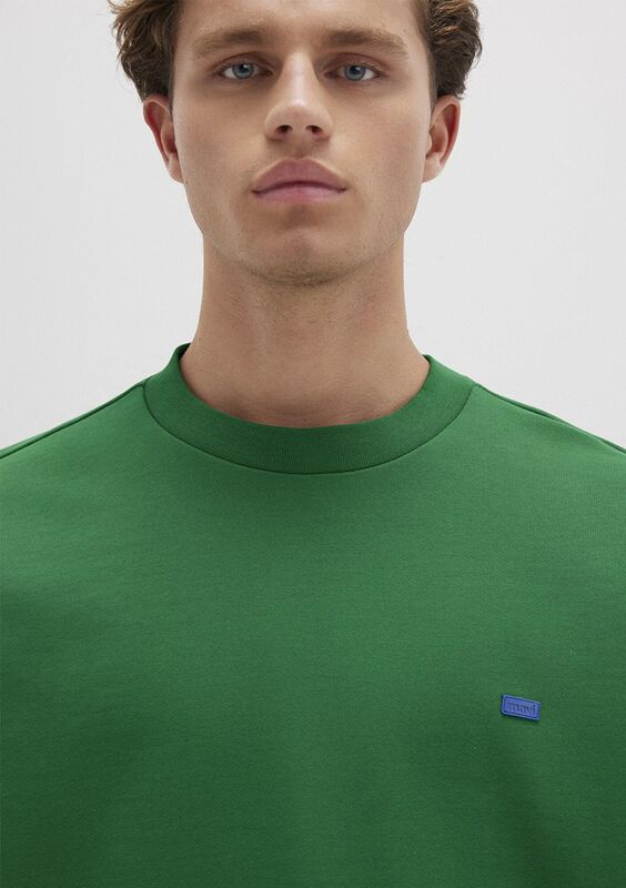 BİSİKLET YAKA SWEATSHIRT Erkek Yeşil Sweatshirt - M0S10415