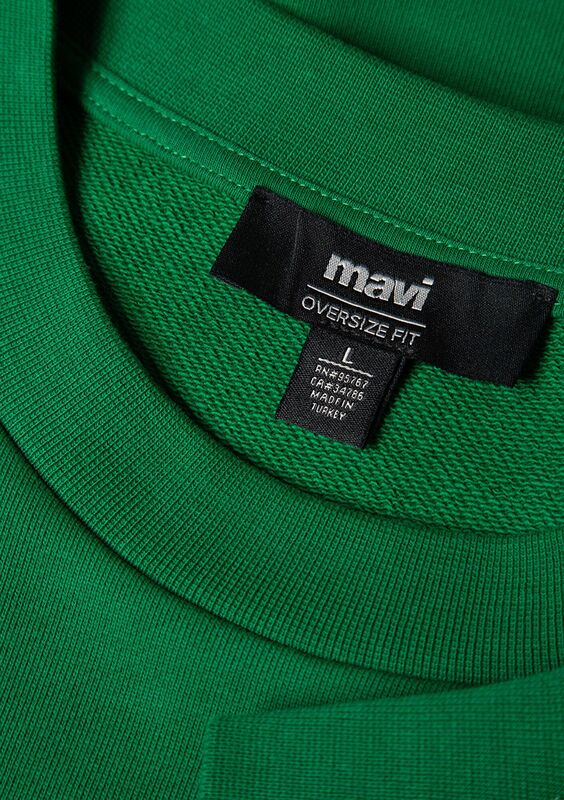 BİSİKLET YAKA SWEATSHIRT Erkek Yeşil Sweatshirt - M0S10415