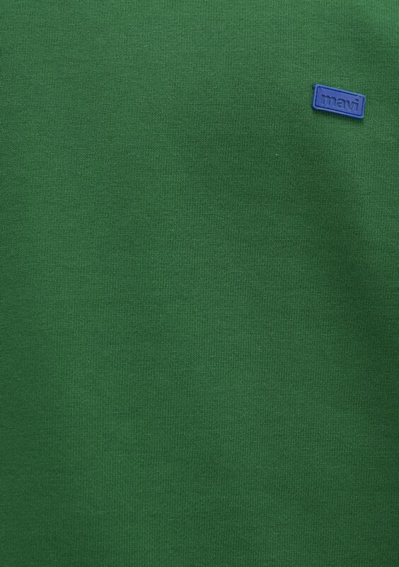 BİSİKLET YAKA SWEATSHIRT Erkek Yeşil Sweatshirt - M0S10415