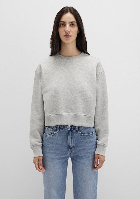 BİSİKLET YAKA SWEATSHIRT Kadın Gri Sweatshirt - M1S10389