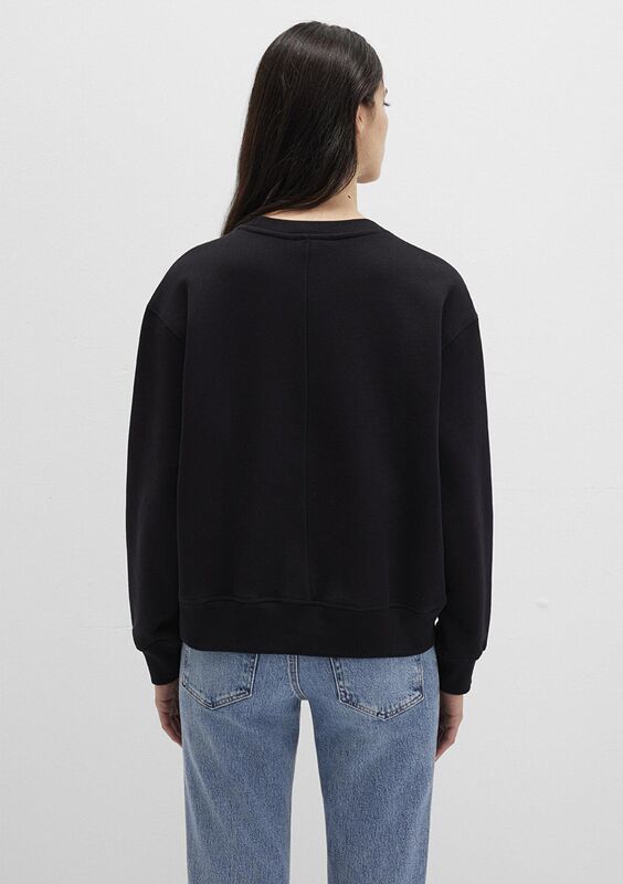 BİSİKLET YAKA SWEATSHIRT Kadın Siyah Sweatshirt - M1S10390