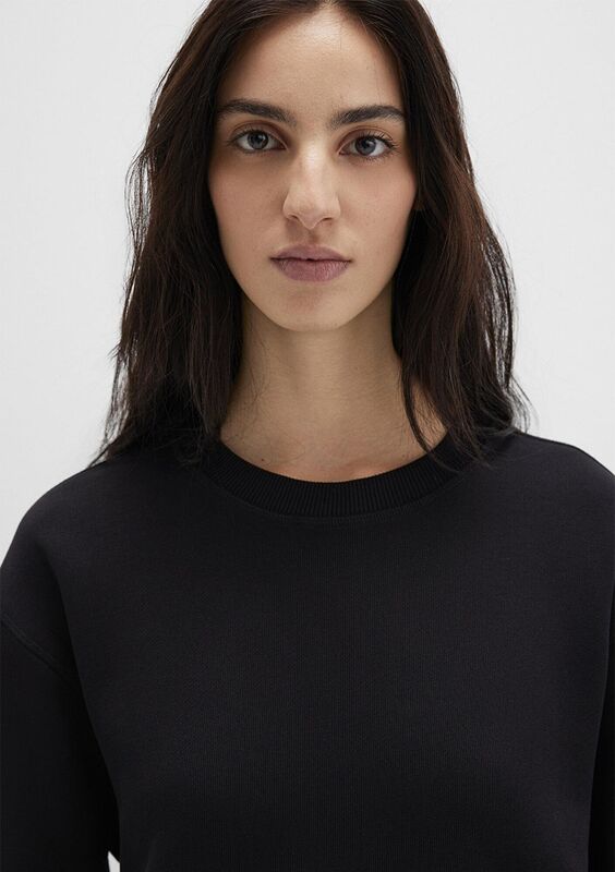 BİSİKLET YAKA SWEATSHIRT Kadın Siyah Sweatshirt - M1S10390