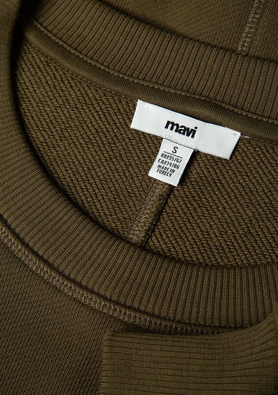 BİSİKLET YAKA SWEATSHIRT Kadın Yeşil Sweatshirt - M1S10390