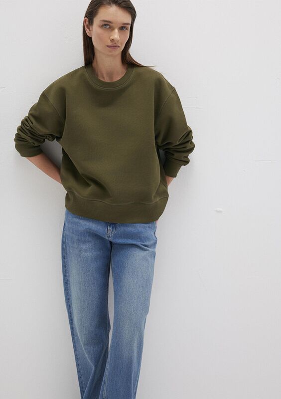 Mavi - BİSİKLET YAKA SWEATSHIRT Kadın Yeşil Sweatshirt - M1S10390