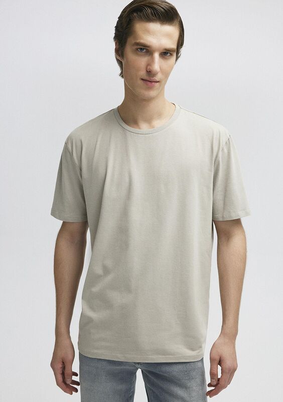 BİSİKLET YAKA TİŞÖRT Erkek Gri T-Shirt - M0610136