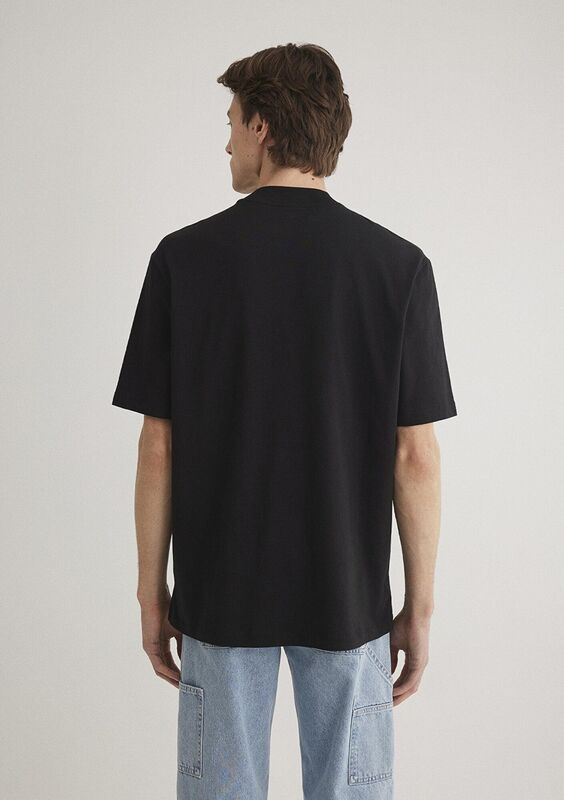 BİSİKLET YAKA TİŞÖRT Erkek Siyah Basic T-Shirt - M0611193