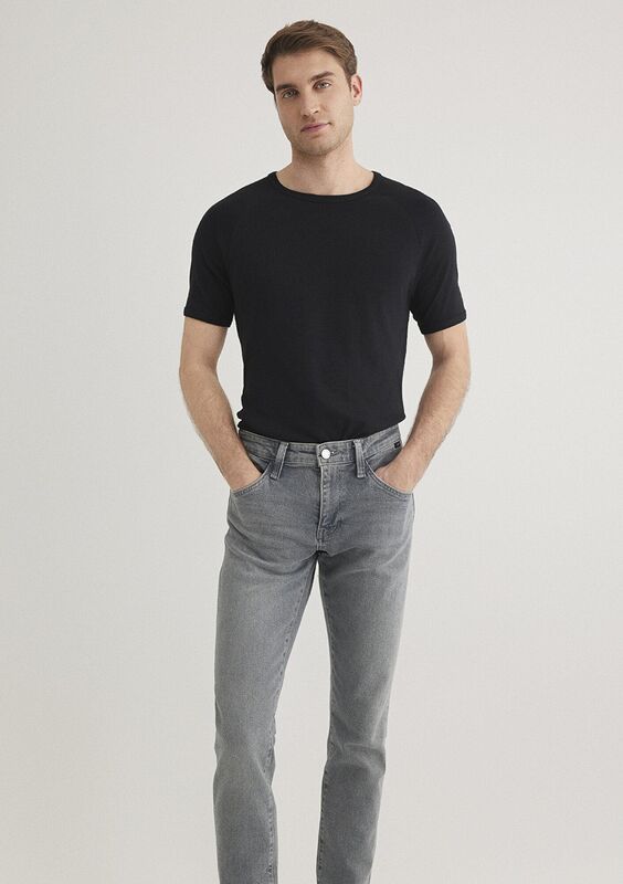 BİSİKLET YAKA TİŞÖRT Erkek Siyah Basic T-Shirt - M06605