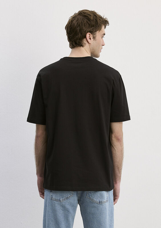 BİSİKLET YAKA TİŞÖRT Erkek Siyah T-Shirt - M0610136