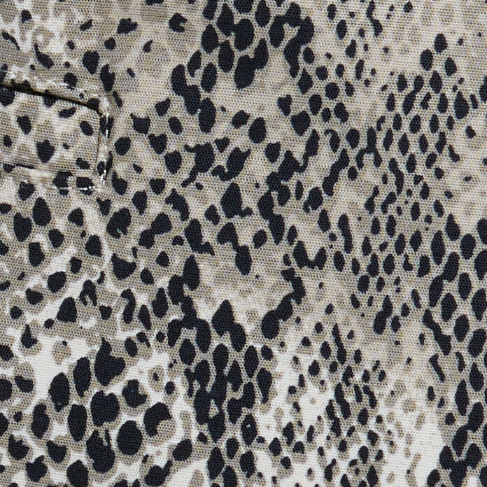 Biyeli Cepli Düğmeli Dar Kesim Klapa Yaka Ceket Kadın Gri Desenli Ceket - 324A2ZJSLW02E