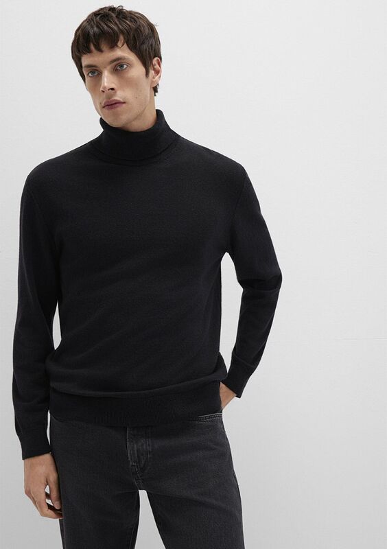 Mavi - BOĞAZLI KAZAK Erkek Siyah Kazak - M0710372