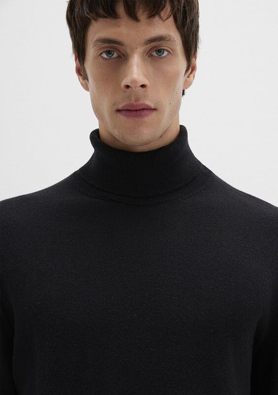 BOĞAZLI KAZAK Erkek Siyah Kazak - M0710372