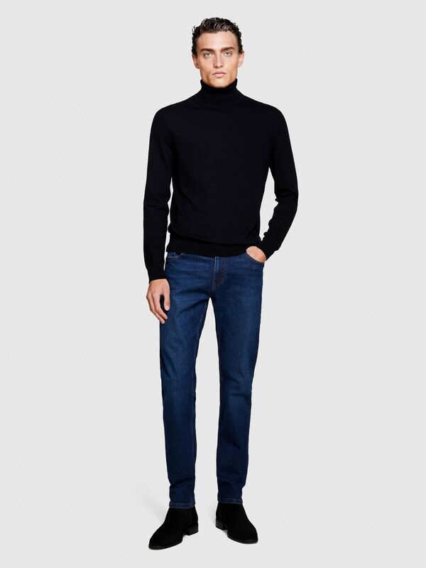 Sisley - Boston Slim Fit Esnek Denim Pantolon Erkek Haki Mix Pantolon - 323A4MQBSE00O