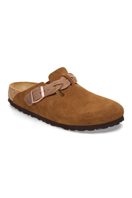Birkenstock - BOSTON VL BRAIDED Kadın Kahverengi Terlik - 1026713