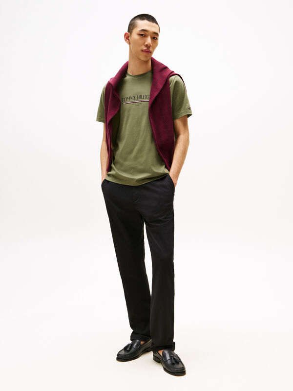 BRAND LOVE HILFIGER TEE Erkek Yeşil T-Shirt - MW0MW40324