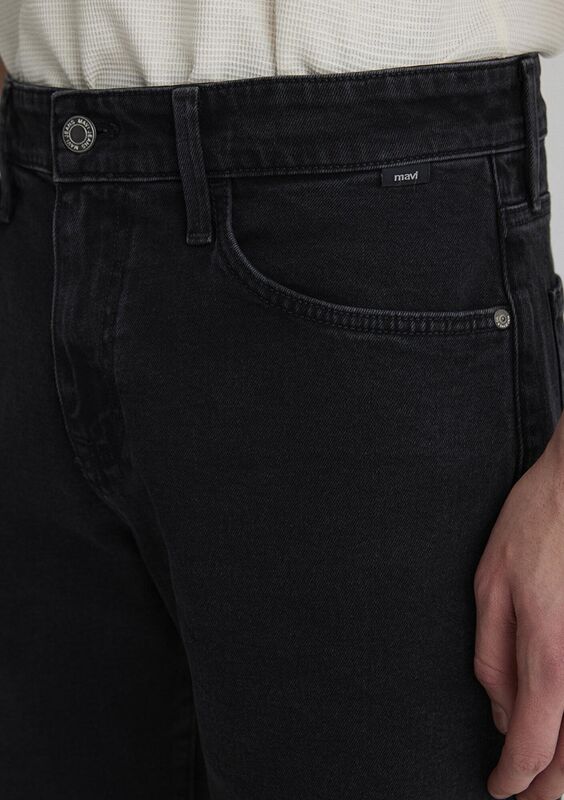 BRIAN Erkek Denim Şort - M04184 Deep Smoke Comfort