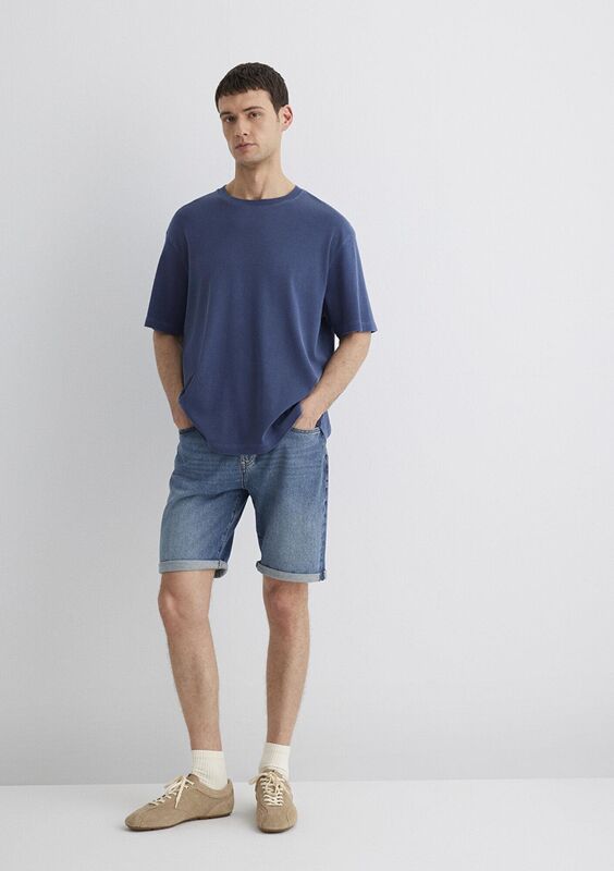 BRIAN Erkek Mavi Denim Şort - M04184