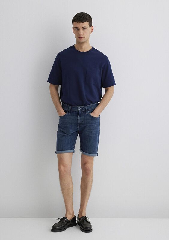 BRIAN Erkek Mavi Denim Şort - M04184