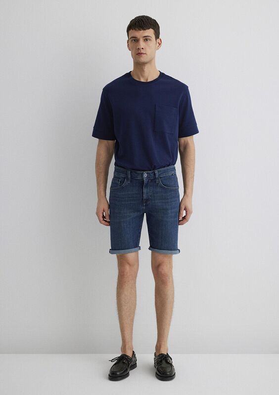 BRIAN Erkek Mavi Denim Şort - M04184
